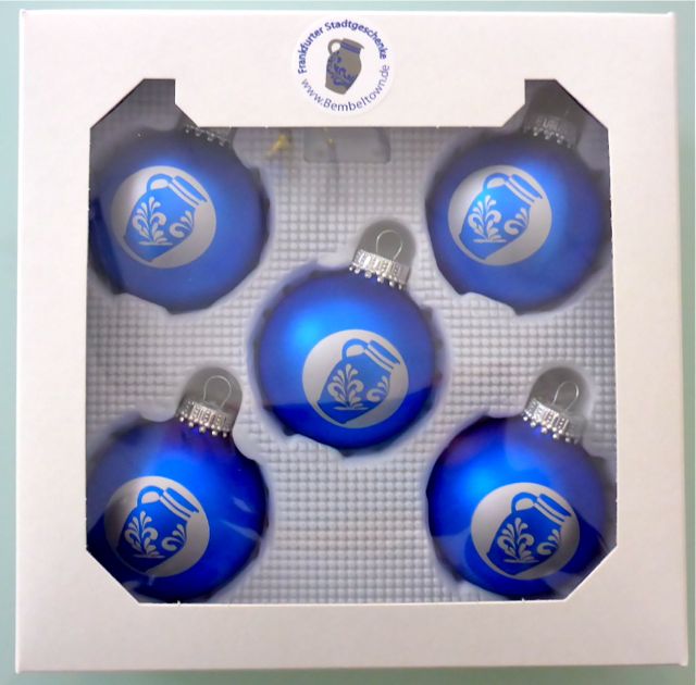 Christbaumkugel "Bembelschwung" (bronze-matt)