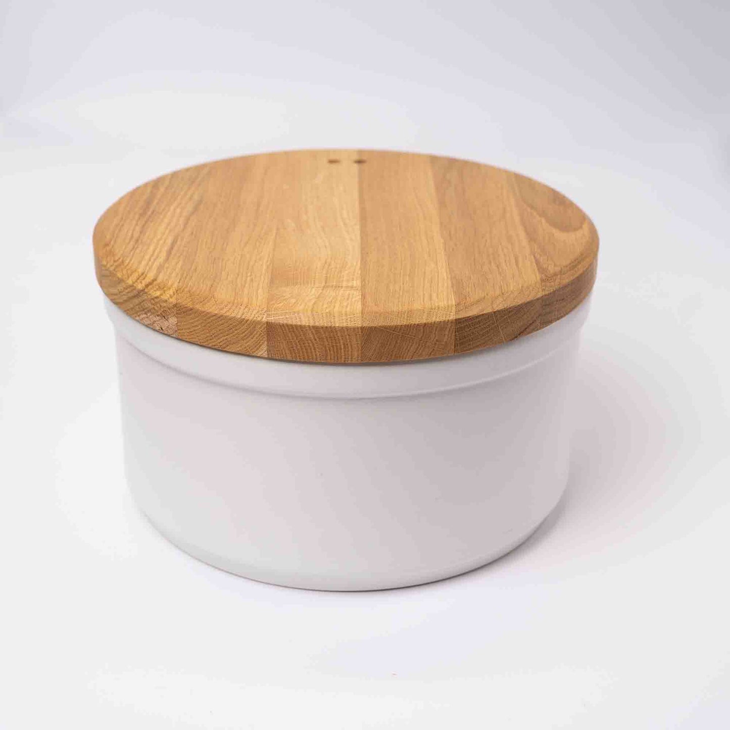 Schwarzer Brottopf mit Holzdeckel (versch. Farben)