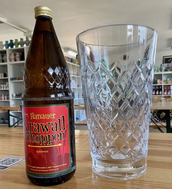 2 Liter Geripptes Apfelweinglas von Bembeltown #Geripptes