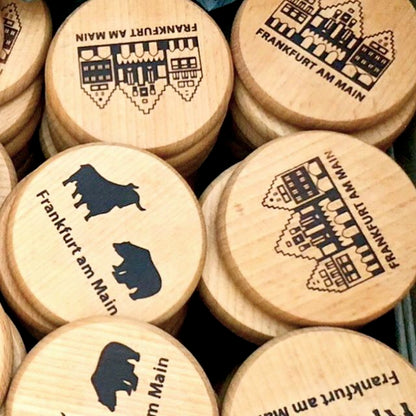 Frankfurter Apfelweindeckel - Schoppedeckel aus Holz