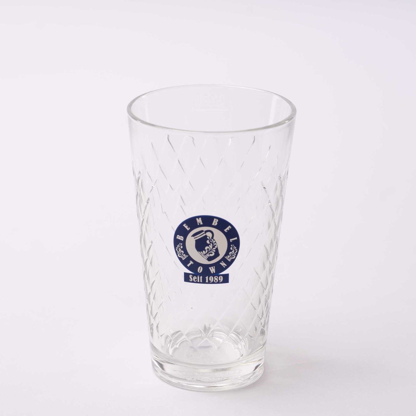 Geripptes Apfelweinglas mit Bembeltown Logo