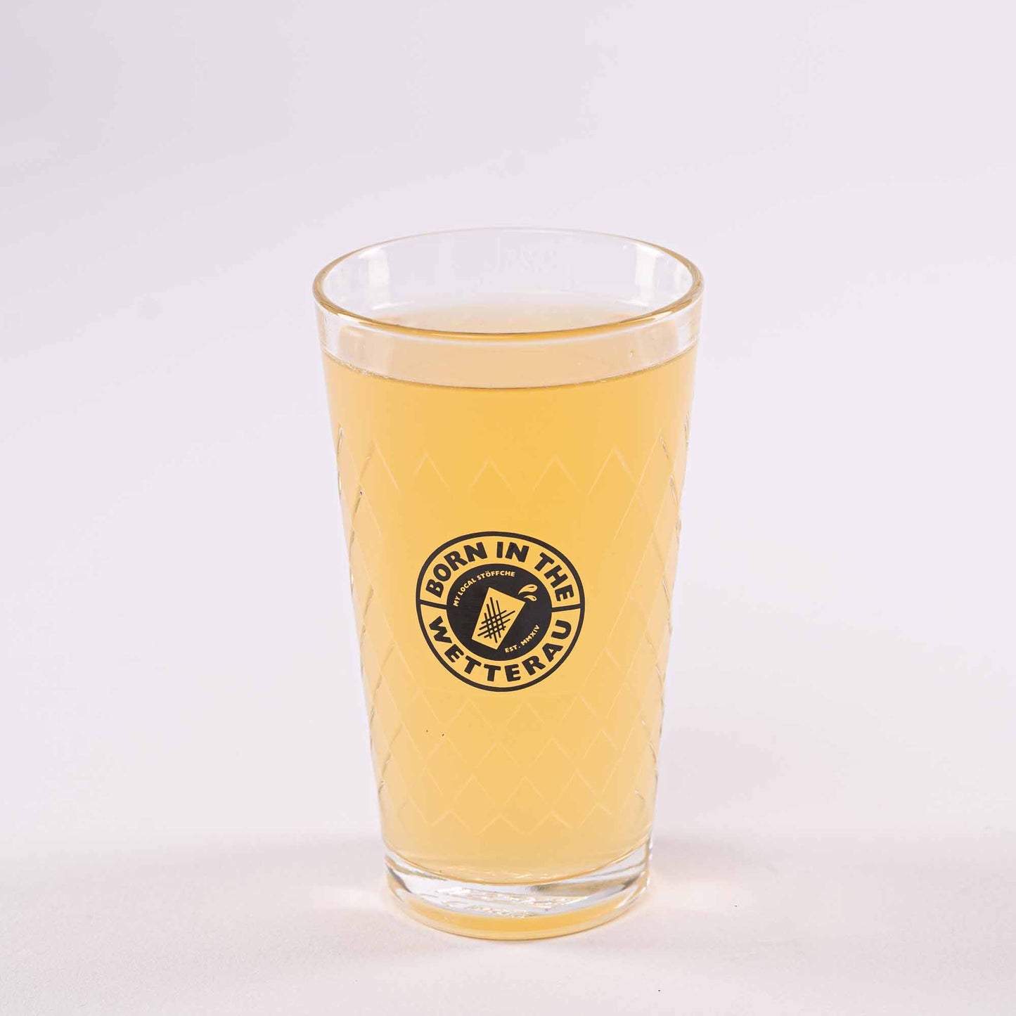 Standard Born in the Wetterau Geripptes Apfelweinglas