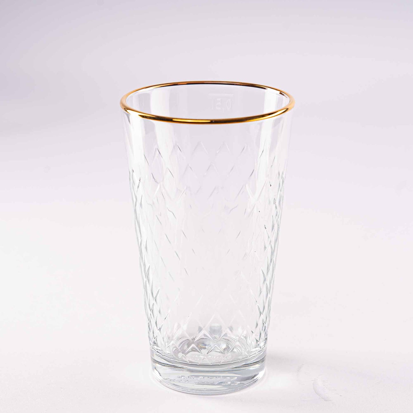 Apfelweinglas Goldrand Geripptes 0,5l