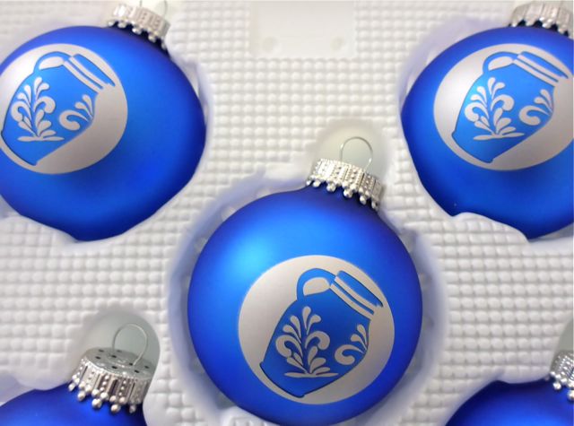 Christbaumkugel "Bembelschwung" (bronze-matt)