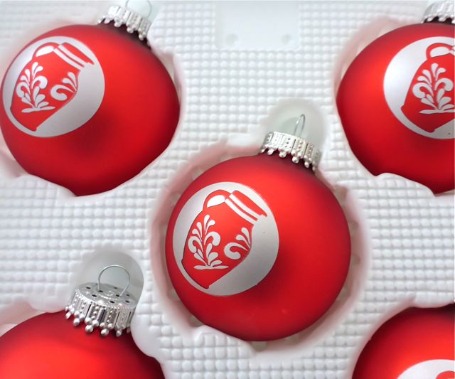 Christbaumkugel "Bembel" (rot-matt)