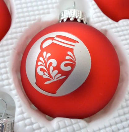 Christbaumkugel "Bembel" (rot-matt)