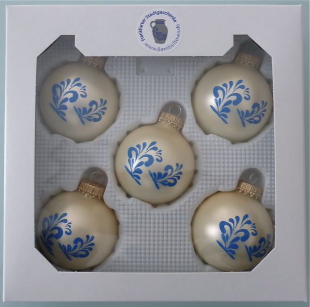 Christbaumkugel "Bembelschwung" (bronze-matt)