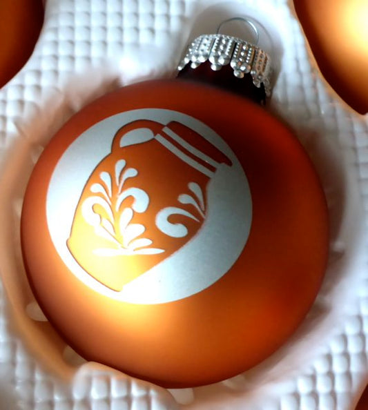 Bembel in Bronze - Weihnachtskugeln aus Frankfurt