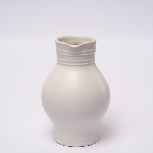 Klassischer 1 L Bembel in Weiß – handgemacht in Hessen