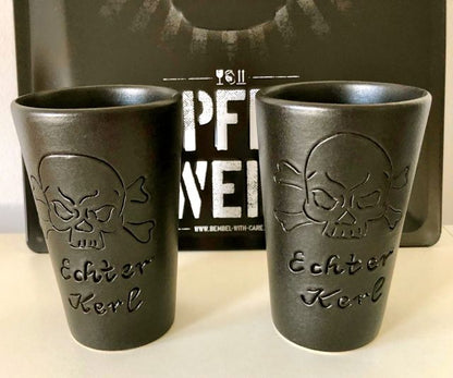 Echte Kerle Becher - Schwarze #Apfelweinbecher