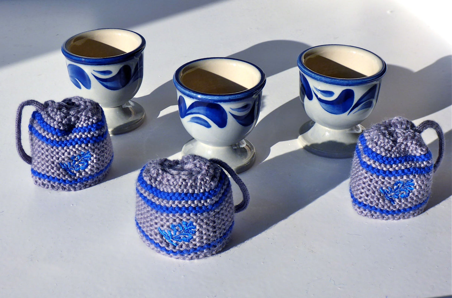 Eierbecher und Eierwärmer - Bembel Mützsche Set