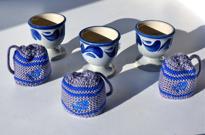 Eierbecher und Eierwärmer - Bembel Mützsche Set