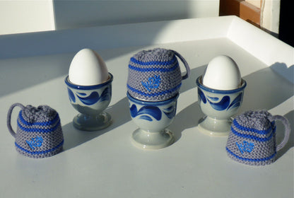 Eierbecher und Eierwärmer - Bembel Mützsche Set