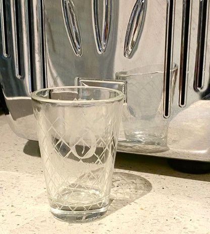 #Geripptes Espresso Glas #Scnapsglas