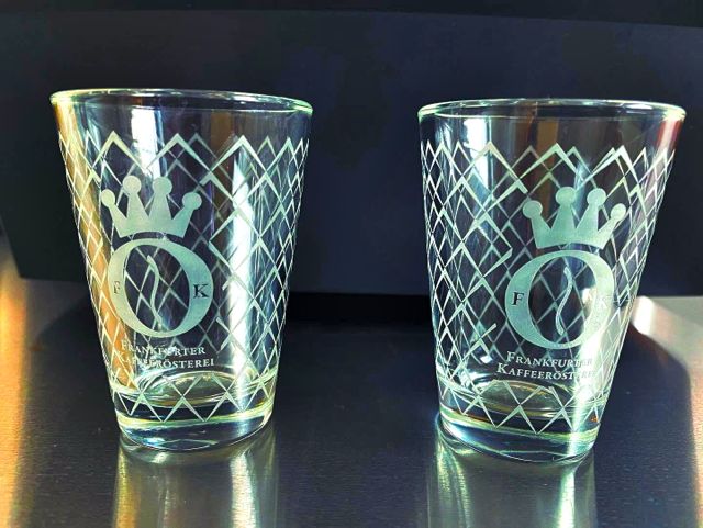 #Geripptes Espresso Glas #Scnapsglas