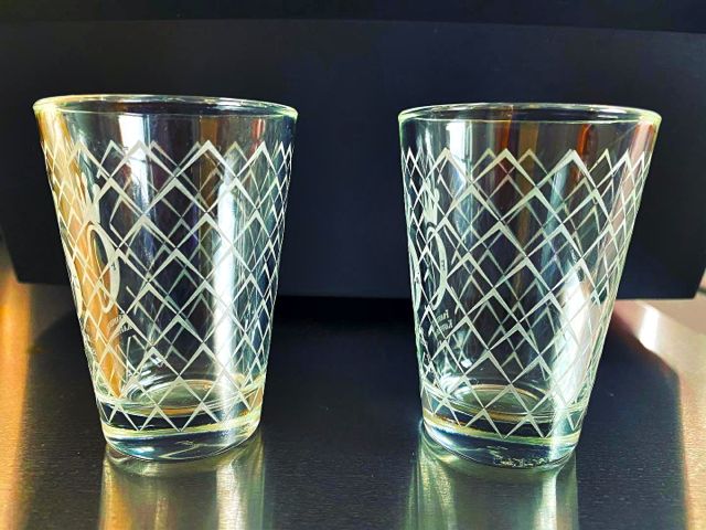 #Geripptes Espresso Glas #Scnapsglas