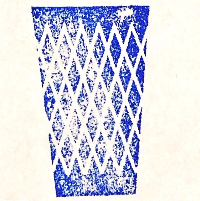 Geripptes Schoppe Glas als Stempel #BembelShop