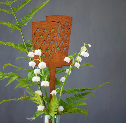 Wohndeko - Gartendeko Gerippte Beetstecker