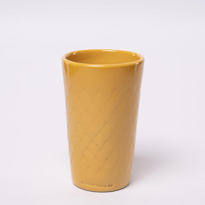 Gerippter Apfelweinbecher - gelb, 0,3l