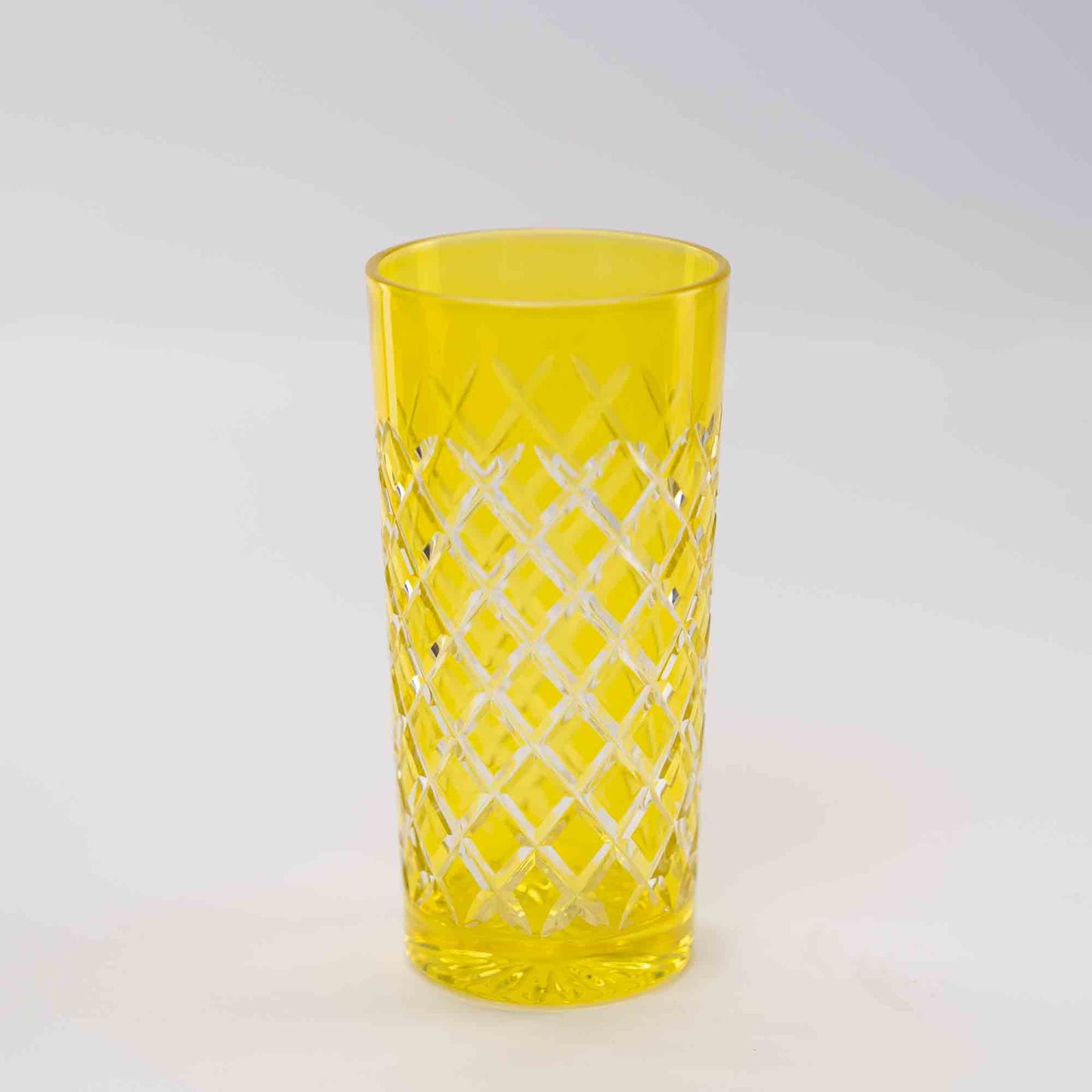 Gerippte Gläser 0,3 L Bleikristall Gelb
