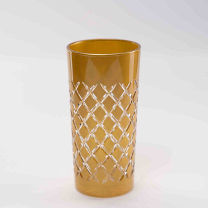 Gerippte Gläser 0,3 L Bleikristall Grau (Silber)