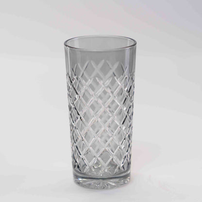 Gerippte Gläser 0,3 L Bleikristall Grau (Silber)