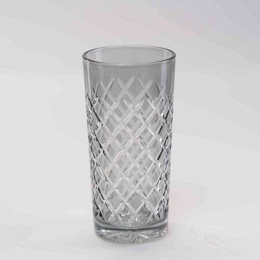 Gerippte Gläser 0,3 L Bleikristall Grau (Silber)