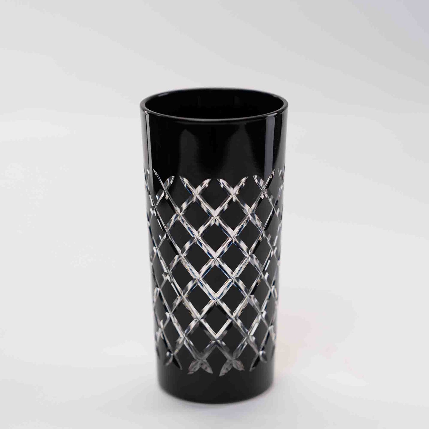 Gerippte Gläser 0,3 L Bleikristall Schwarz