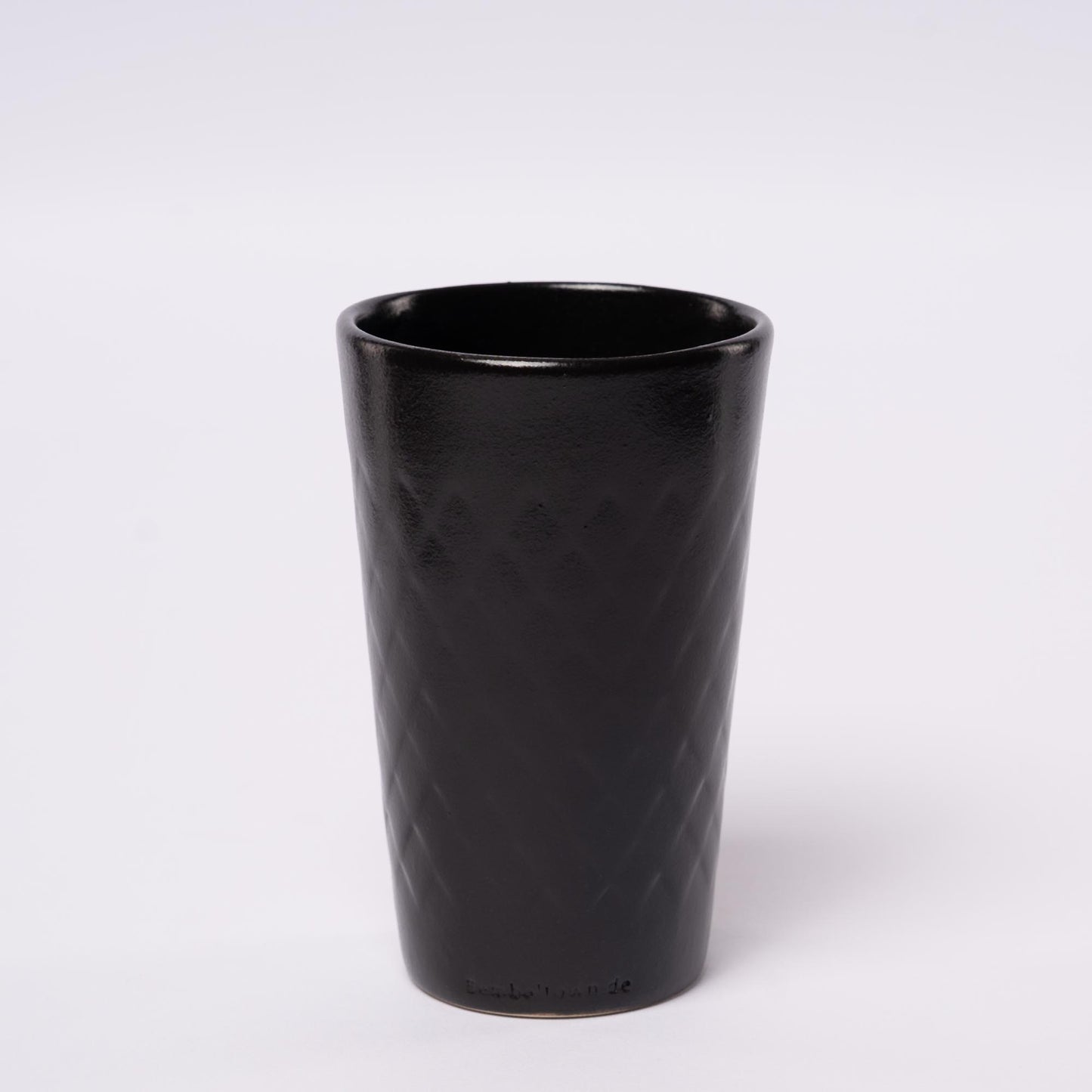 Gerippter Apfelweinbecher - schwarz 0,3l