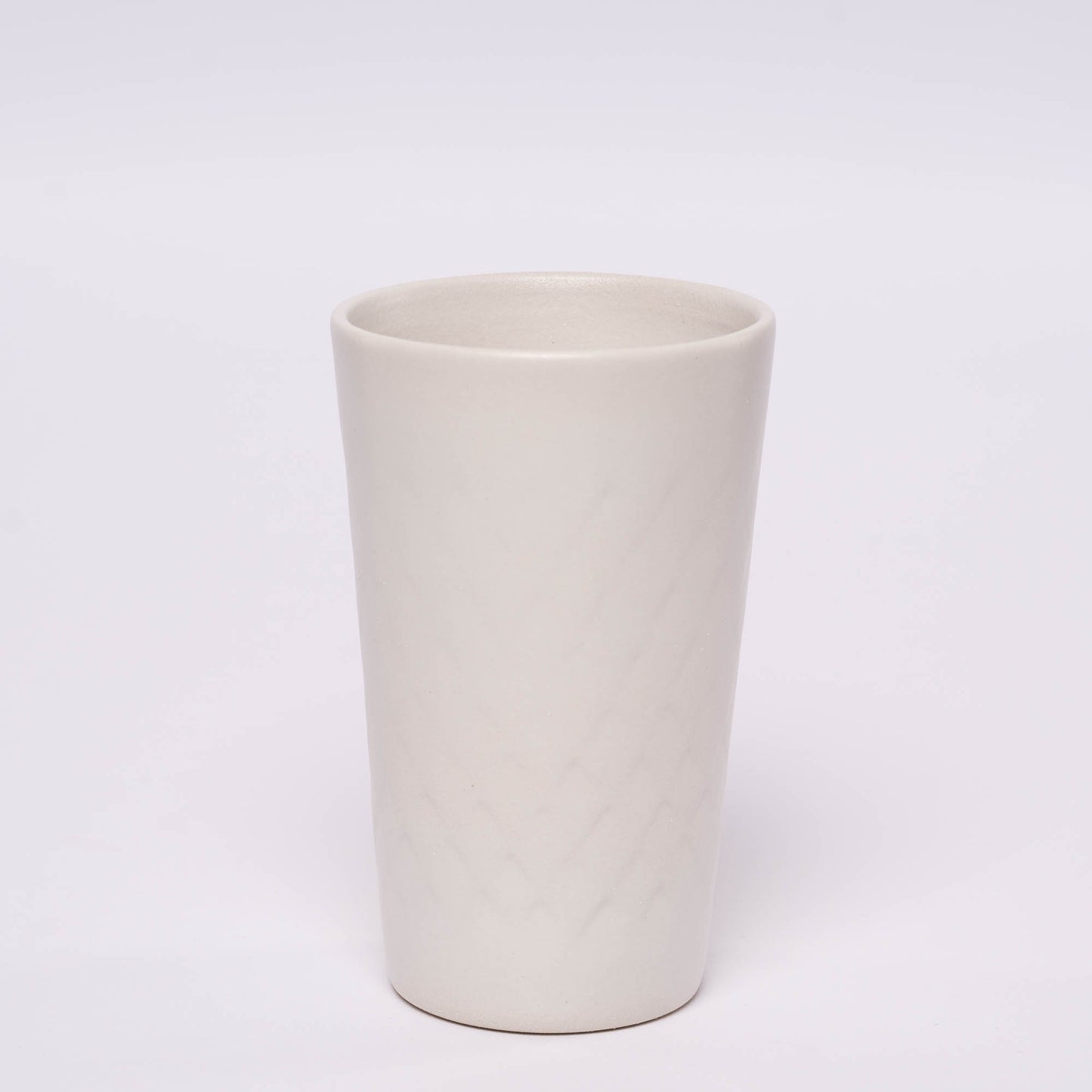 Gerippter Apfelweinbecher - weiß, 0,3l