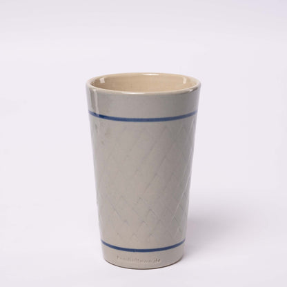 Gerippter Apfelweinbecher - blau grau 0,3l