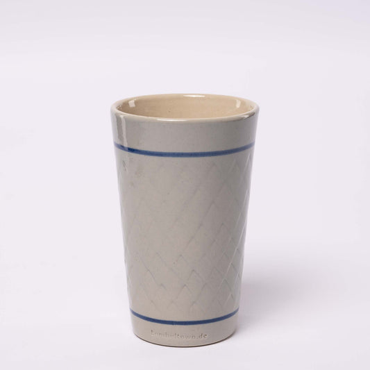 Gerippter Apfelweinbecher - blau grau 0,3l