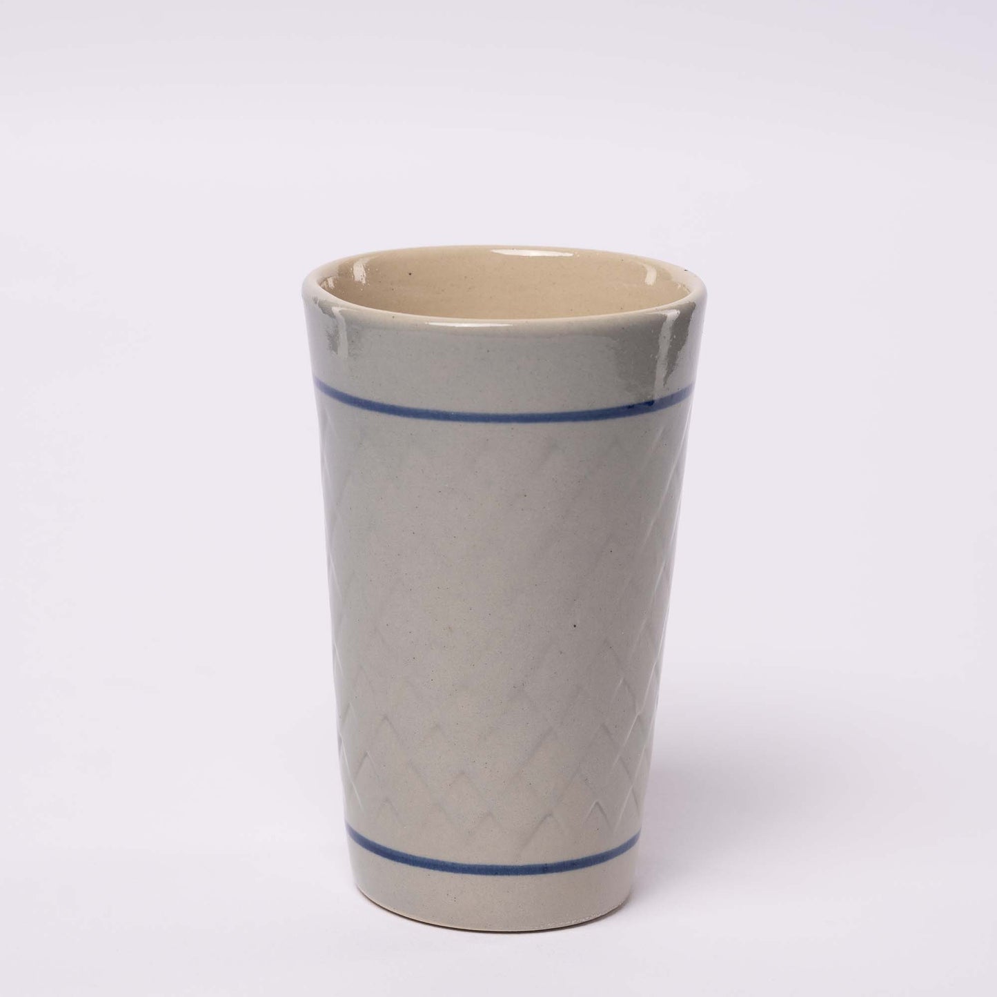 Gerippter Apfelweinbecher - blau grau 0,3l