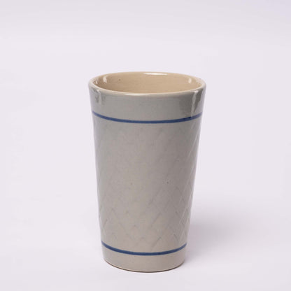 Gerippter Apfelweinbecher - blau grau 0,3l