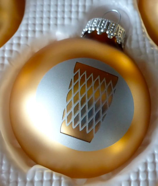 Goldene Weihnachtskugel #Geripptes #Apfelwein