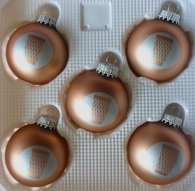 Apfelweinglas - Geripptes Frankfurter Weihnachtskugeln