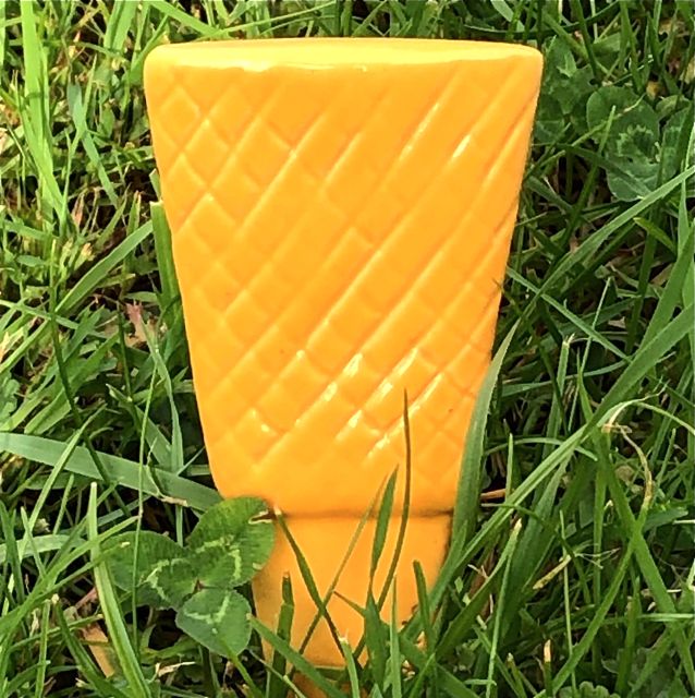 Geripptes Glas Beetstecker #Gartendeko