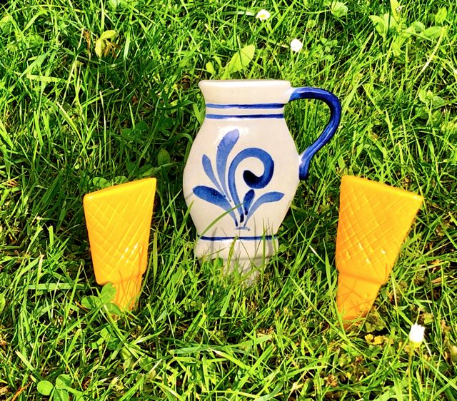 Bembel und Geripptes Gartendeko #Beetstecker