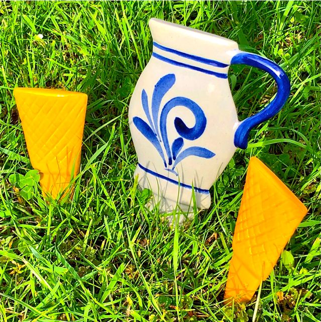 Bembel und Geripptes Set #Gartendeko