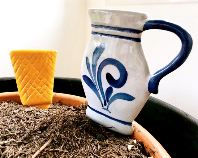 Blumentopf und Fenster Dekoration #Bembel