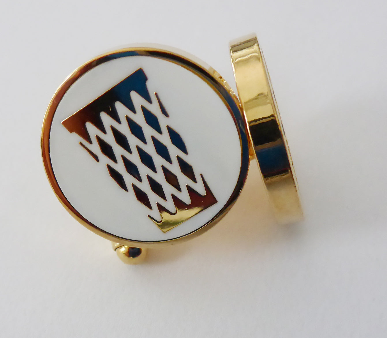 Goldenes Gerippte Manschettenknöpfe