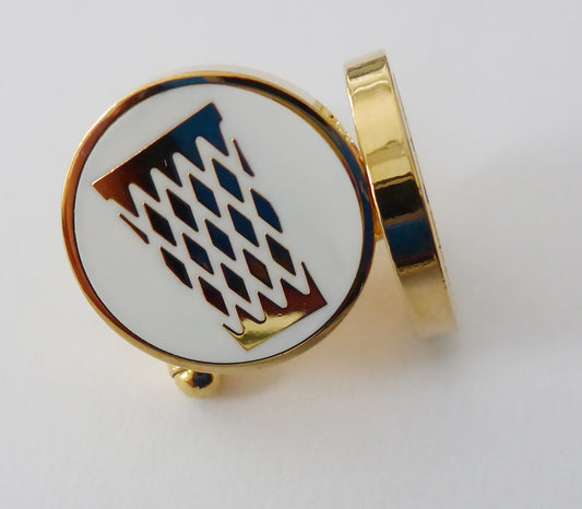 Goldenes Gerippte Manschettenknöpfe