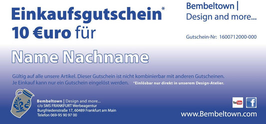 10 Euro Bembeltown Geschenkgutschein