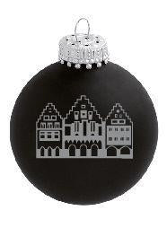 Christbaumkugel "Römer" (schwarz matt)