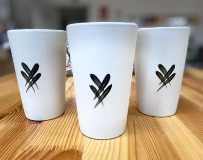 Apfelweinbecher 0,3l - schwarz-weiß