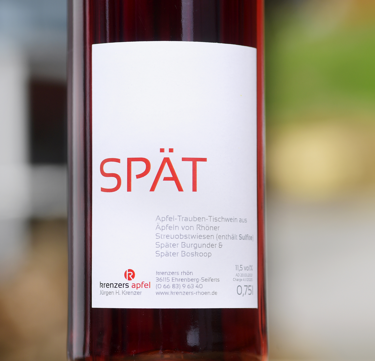 KrenzersRhön SPÄT - Wein aus Äpfeln mit Spätburgunder bei Bembeltown #krenzers