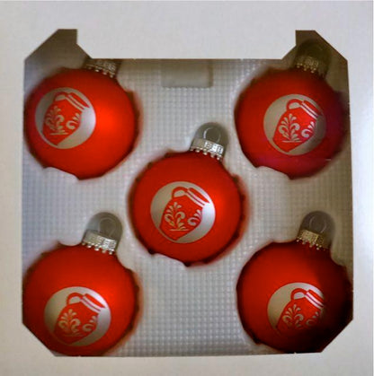 Christbaumkugel "Bembel" (rot-matt)