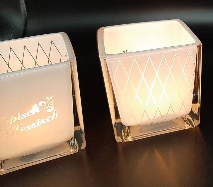 Typisch Hessisch weiß - Hessisches Teelicht