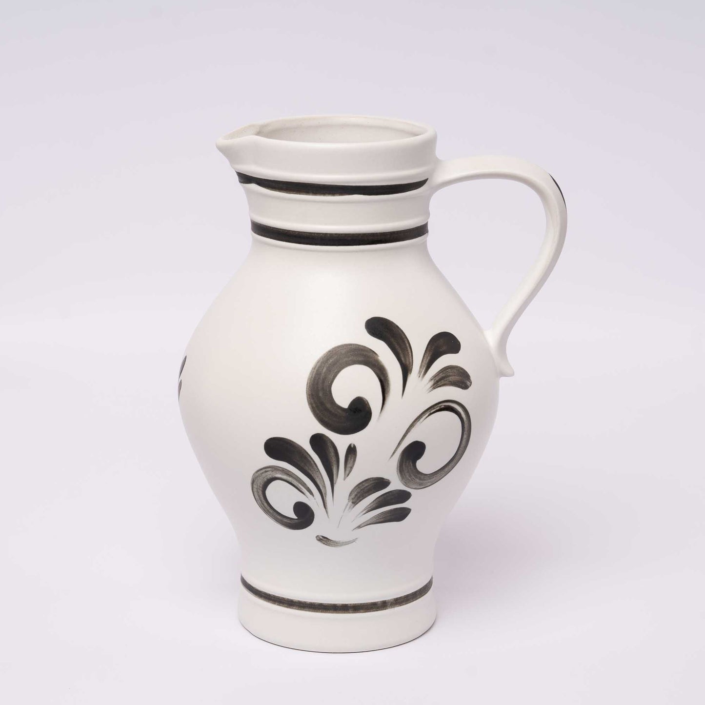 Apfelwein Bembel – Schwarz-Weiß mit Dekor