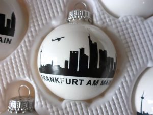 Frankfurt Skyline Weihnachtskugeln #Skyline